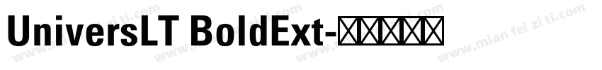 UniversLT BoldExt字体转换
